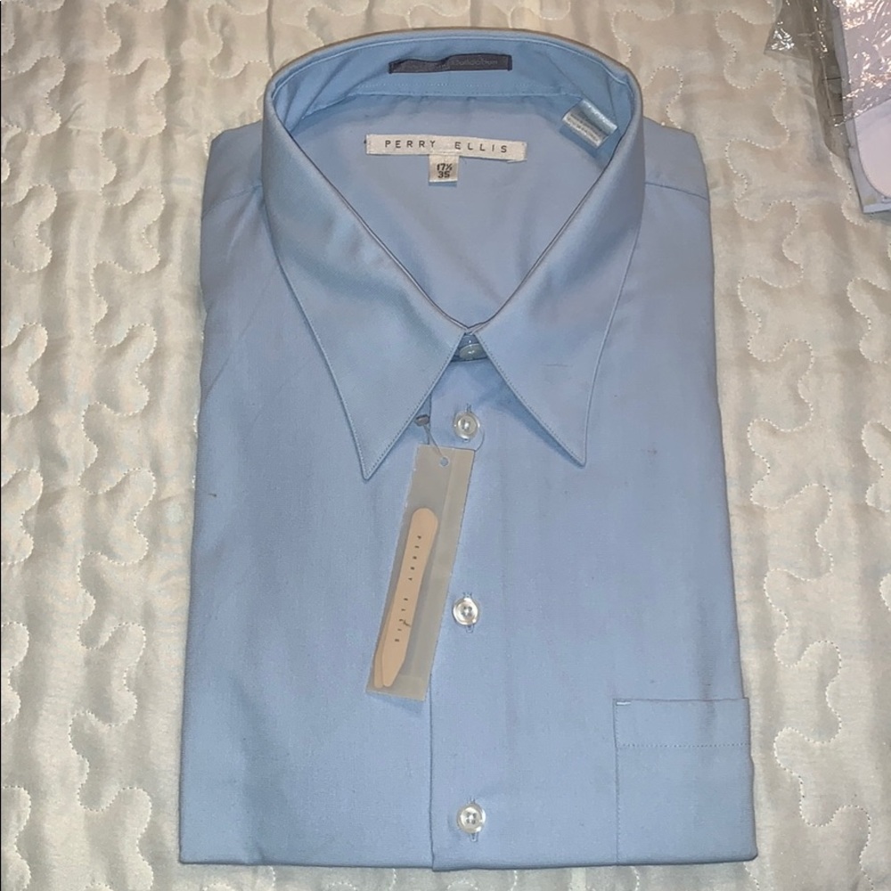 Blue Button Down Collard Shirt
